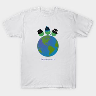 Peas on Earth - Peas with Beanie and Bucket Hats T-Shirt